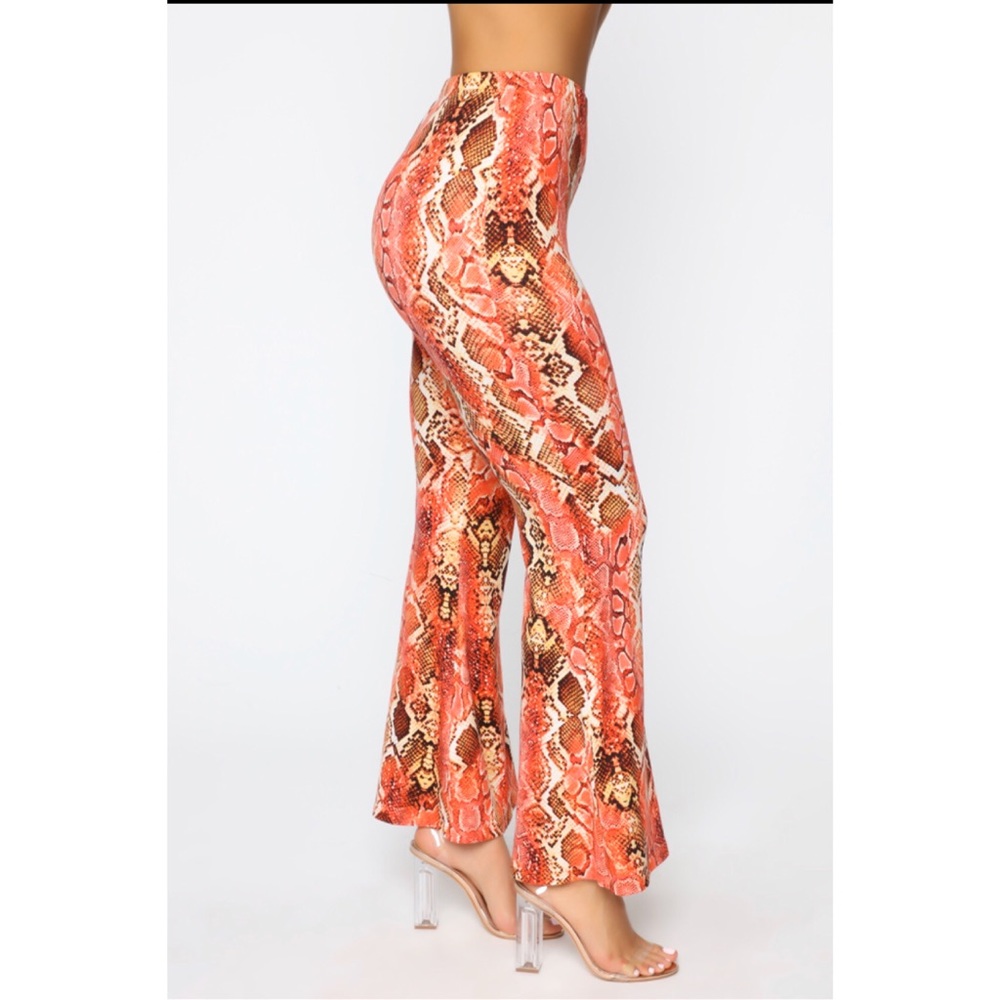 Wild print plus size pants
